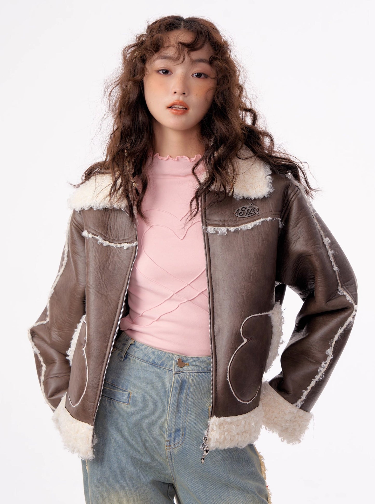 American Thick Lamb Fur Coat