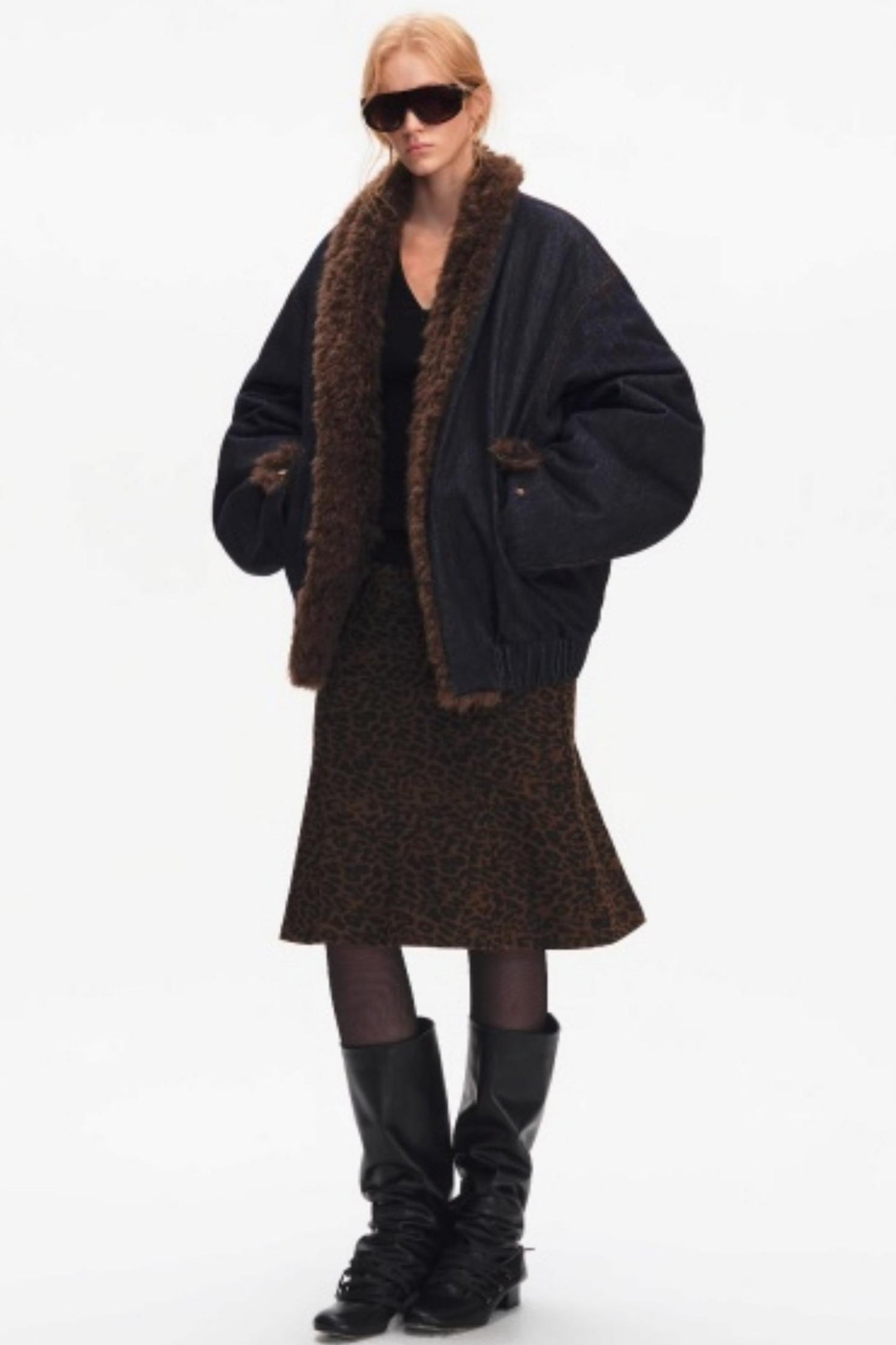 Korean Leopard Fishtail Skirt