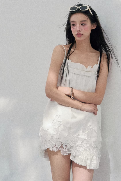 Bouquet-ähnliches Spitzen-Babydoll-Oberteil