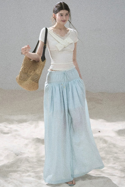 Moonlight Lace V-Neck Dress Set-Up