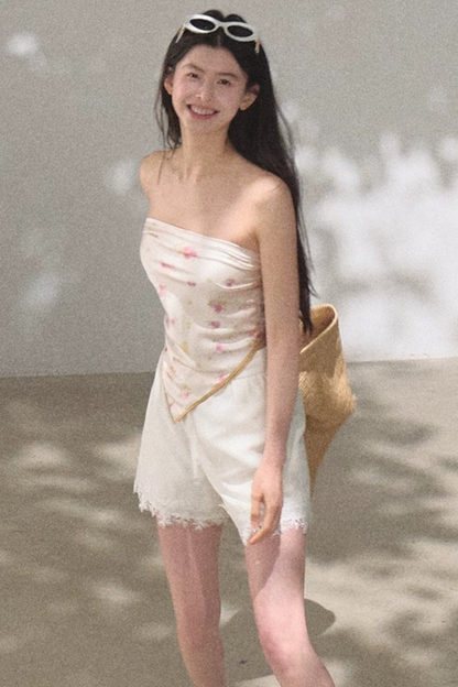 Magic Silk Contrast Edge Scarf Top