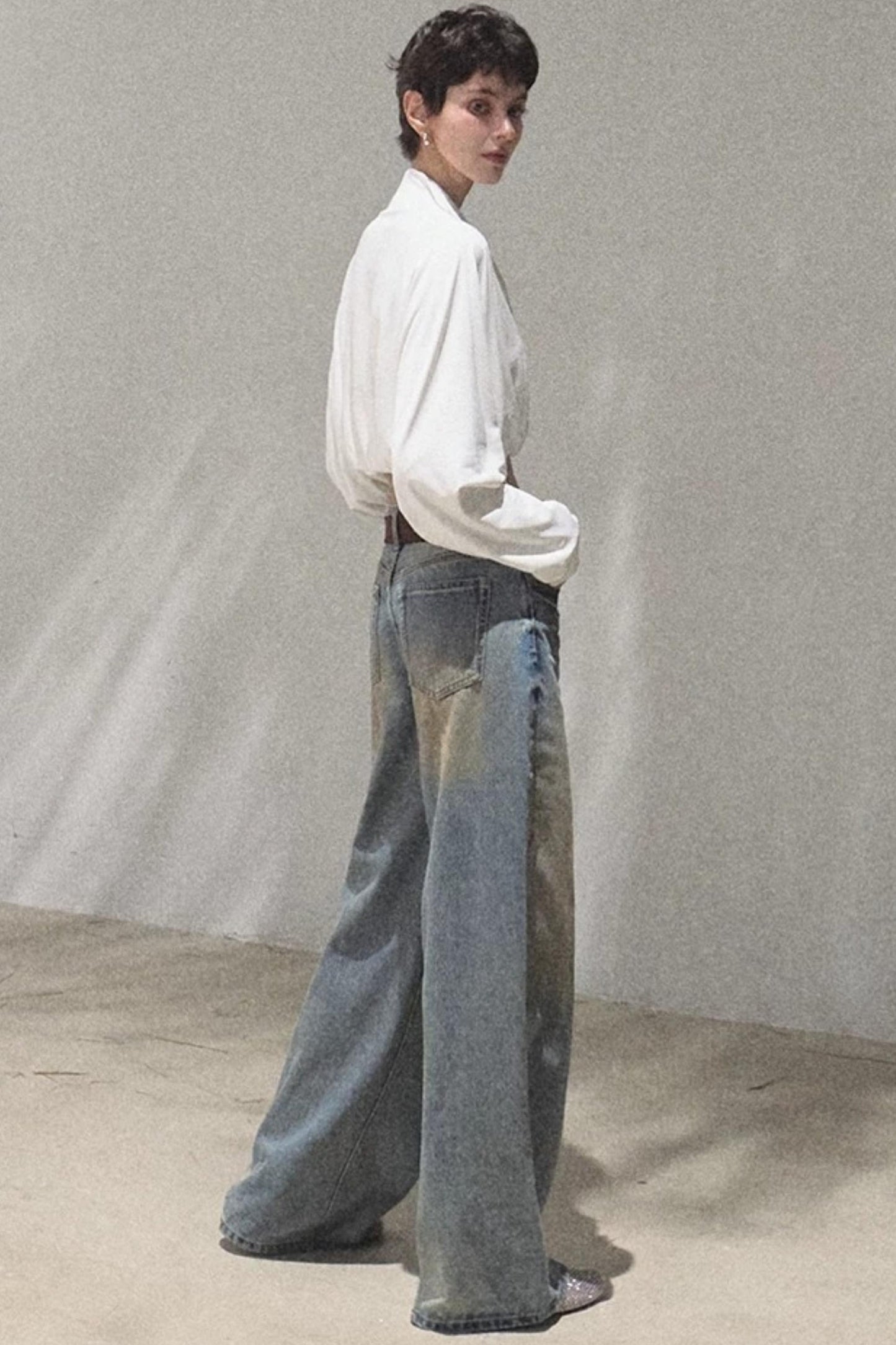 Vintage Hand-Painted Jeans Set