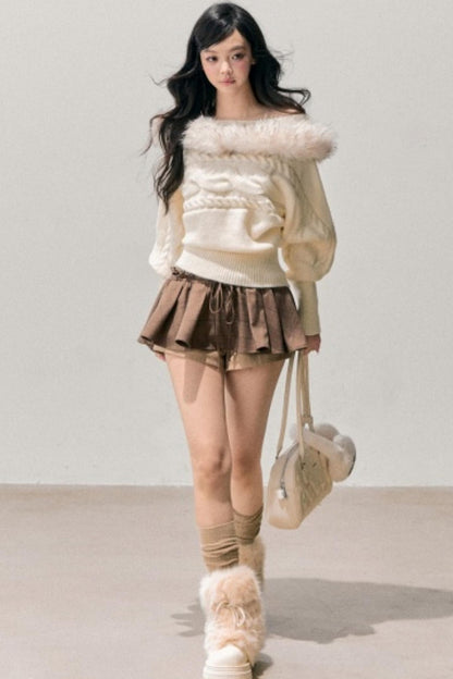 Tea Fragrance Mohair Sweater