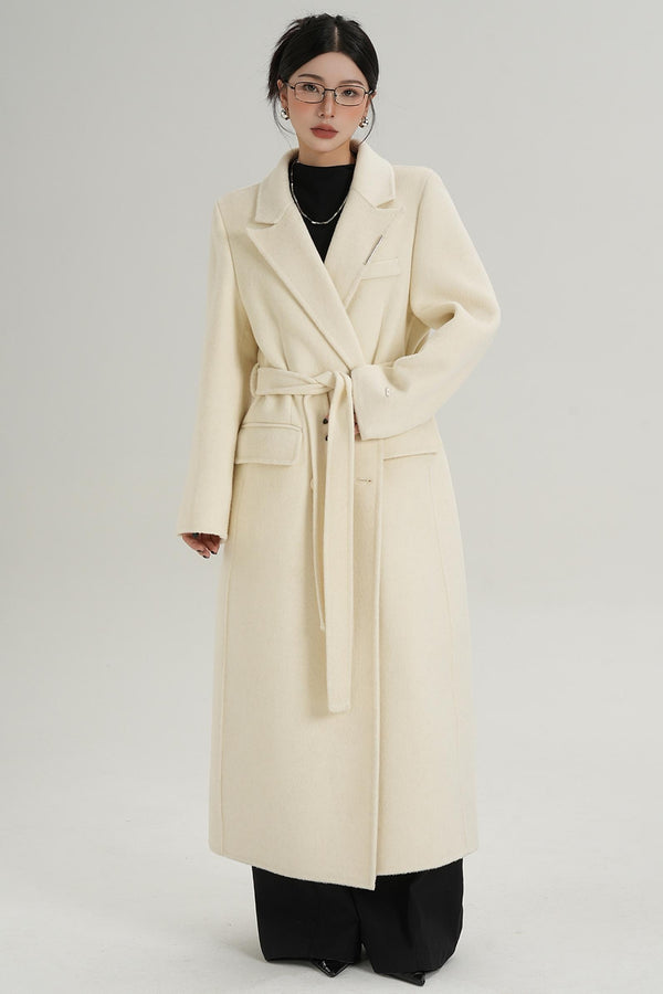 Wool Elegance Long Trench Coat