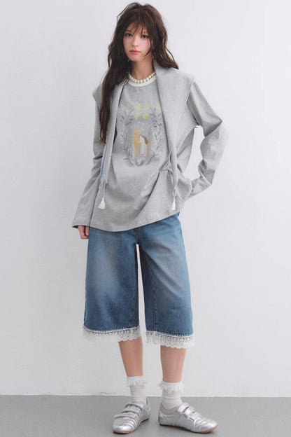 Pony Print Layered Top Set