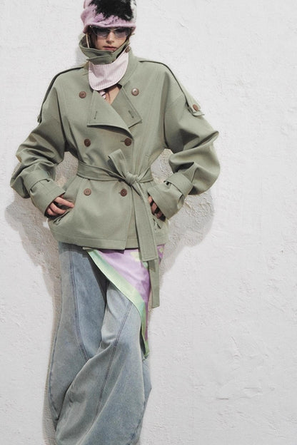 Classic Stand-Up Collar Trench Coat