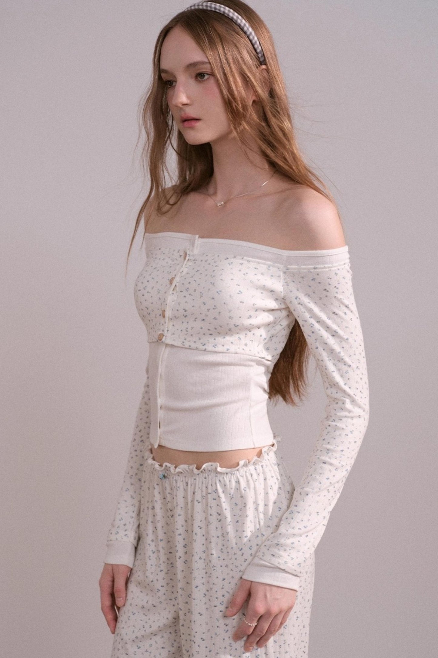 Autumn Floral Knitted Tops Set-Up