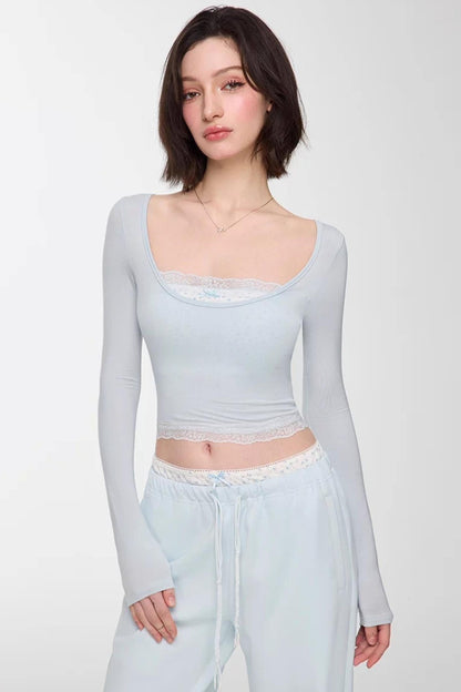 Modal Lace Slim Fit Top