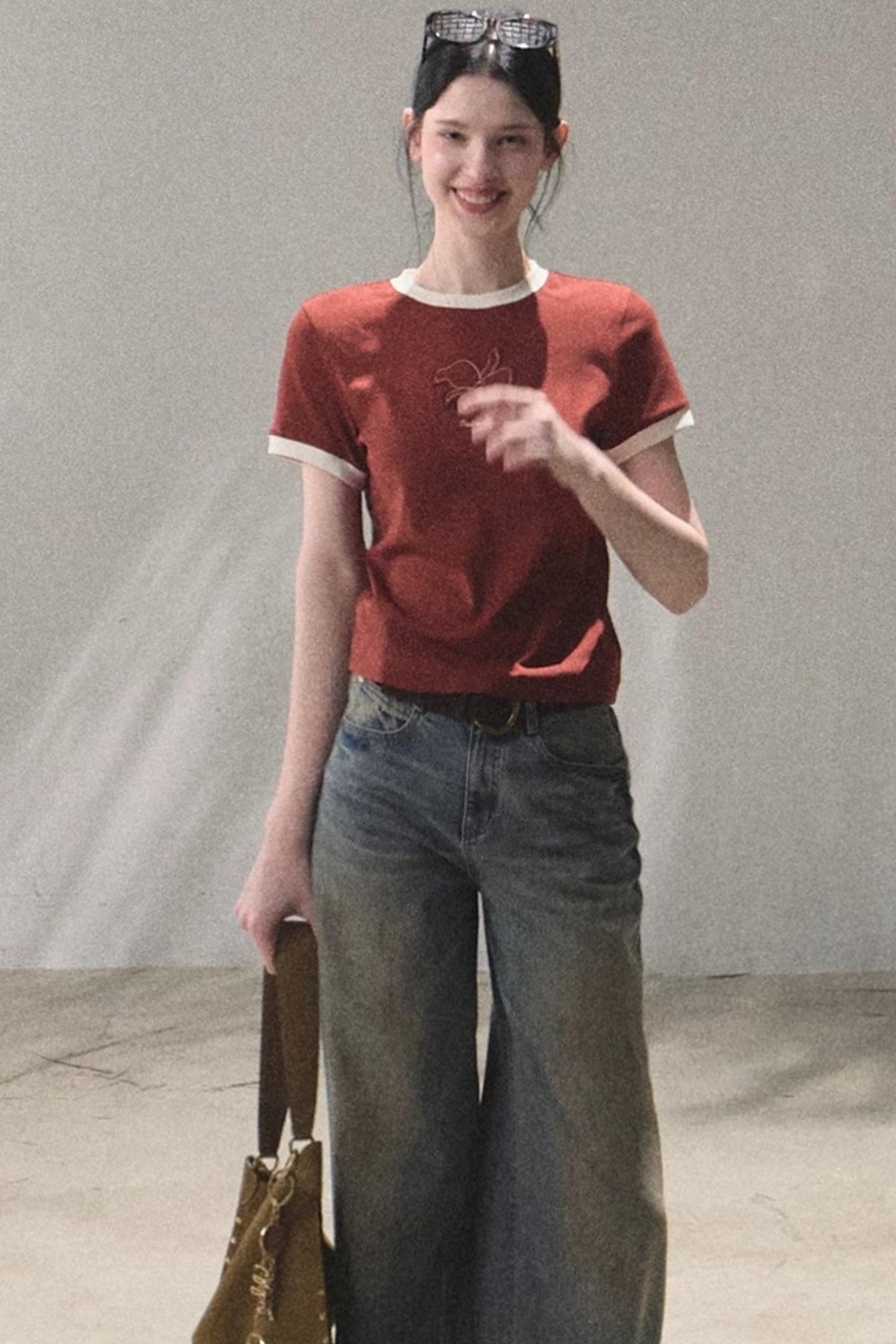 Vintage Hand-Painted Jeans Set