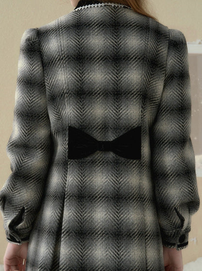 tweed check dress