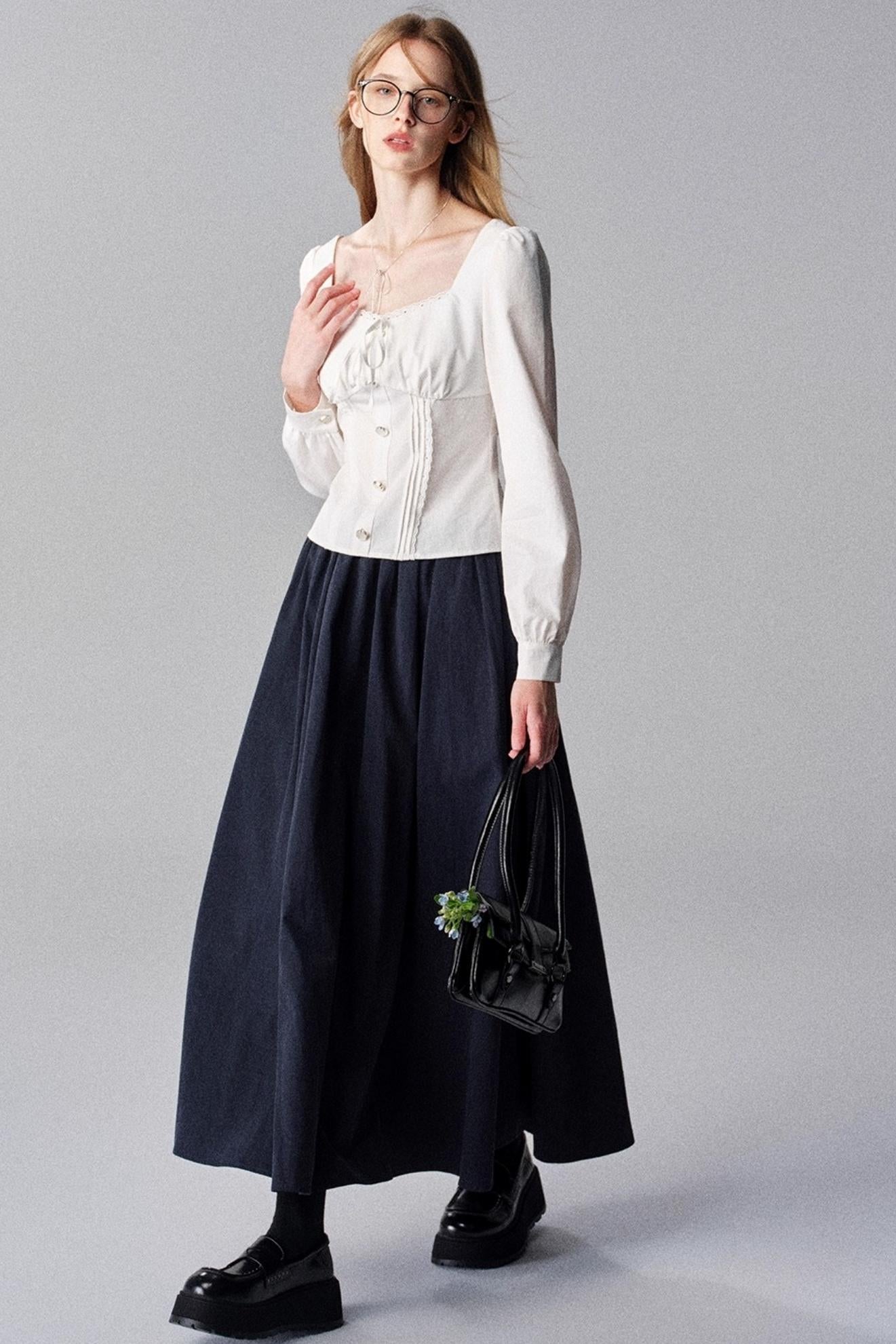 White Tea French Vintage Slimming Top