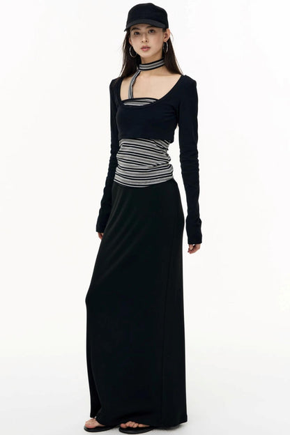 Salt Tea Polka Dot Striped Smock Set