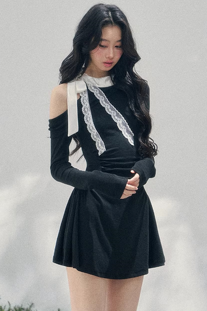 Entwined Warmth Waist-Cinching Dress