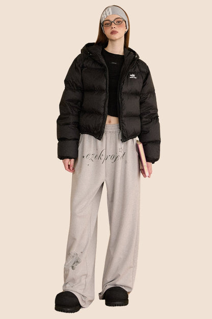 Short Thickened White Duck Down Jacket