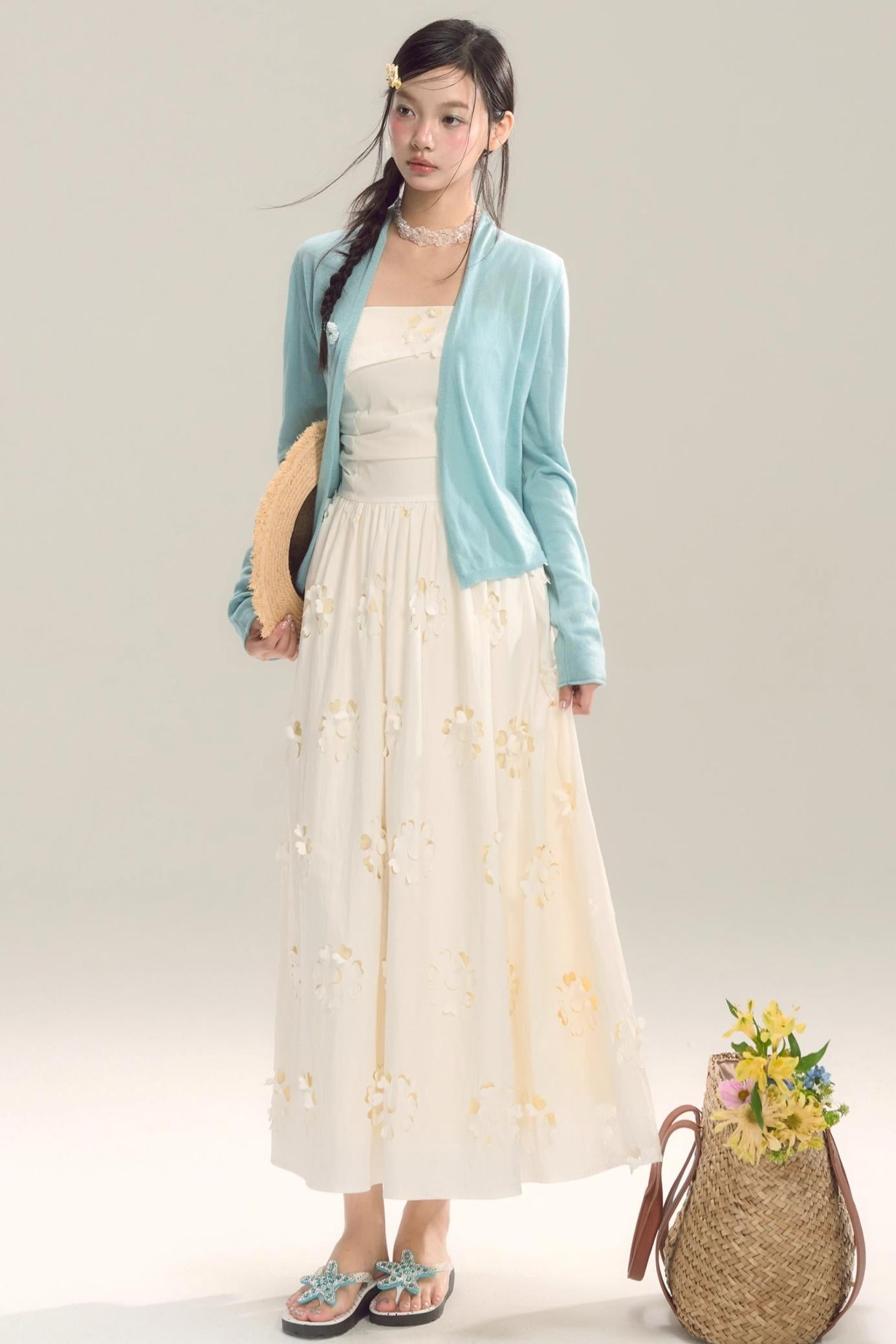 Coastal Floral Halter Dress