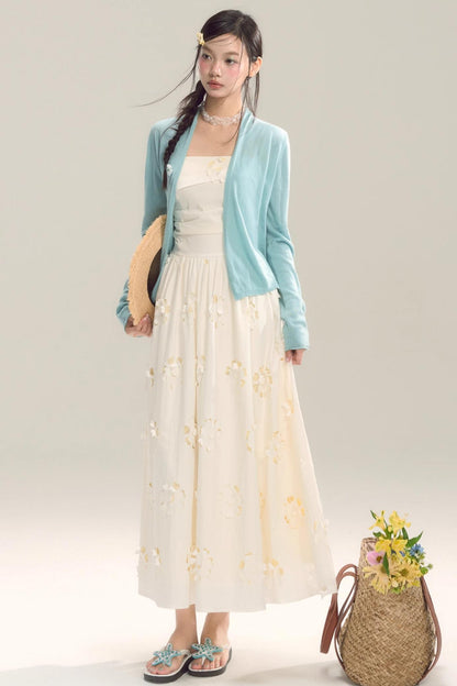 Coastal Floral Halter Dress