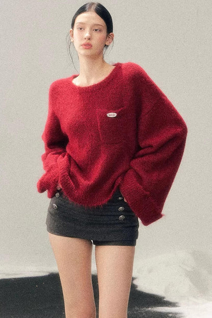 Woolen A-Line Skirt Pants