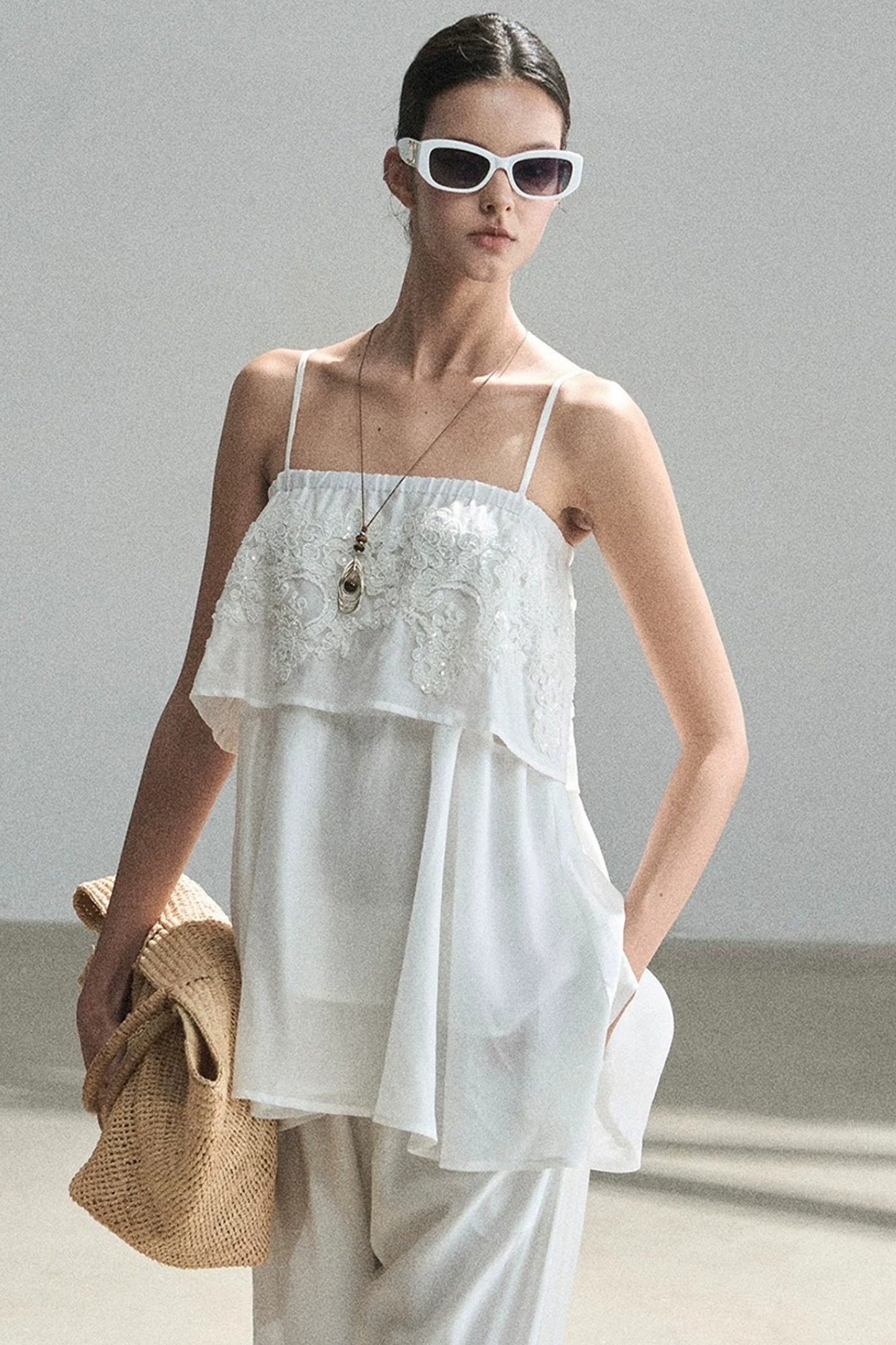 French Chiffon Lace Top Set-Up