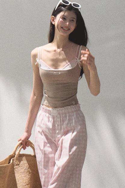 Stretch Chambray Camisole Set