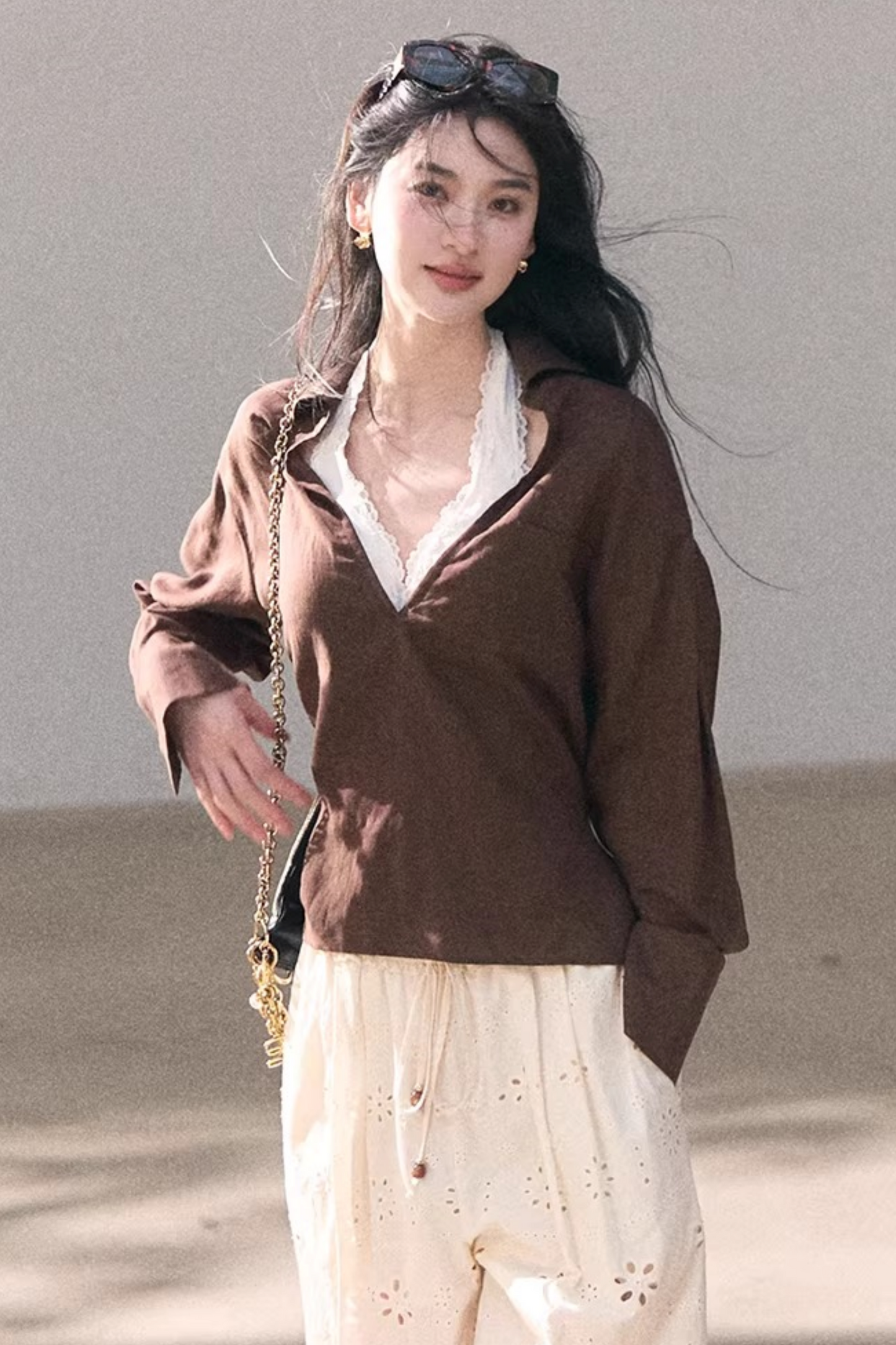 Embroidered Pure Cotton Pants