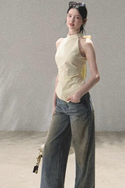 Vintage Hand-Painted Jeans Set