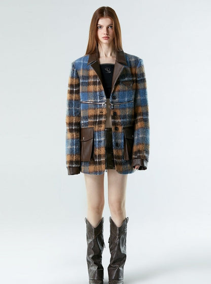 2 Styles - Tweed Plaid Jacket