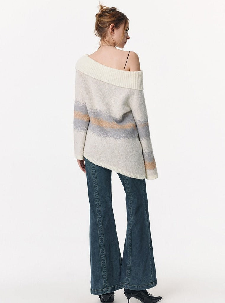 Luxury One-Shoulder Knit Tops