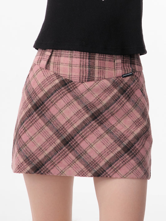 American retro high-waisted midi skirt