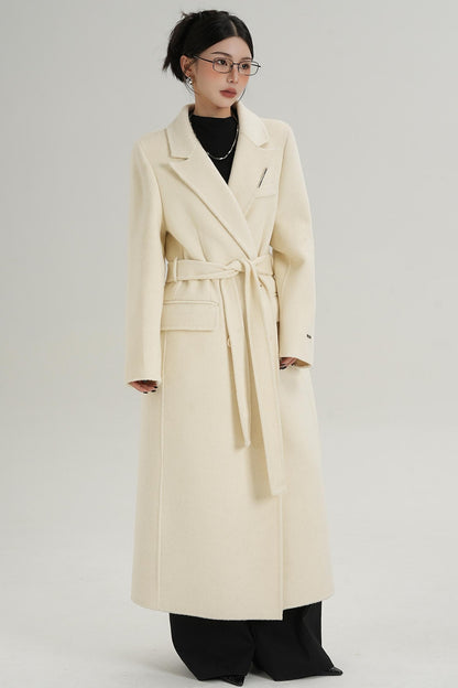 Wool Elegance Long Trench Coat
