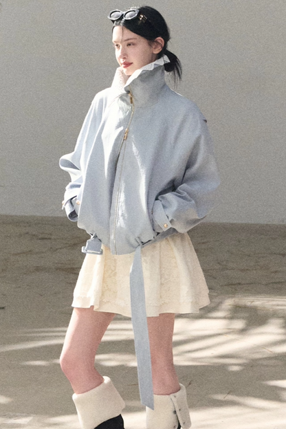 Wool Blend Embossed Floral Dress