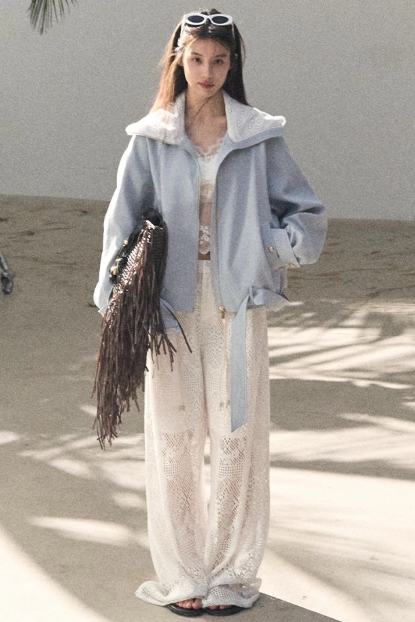 Hollow Crochet Lace Pants