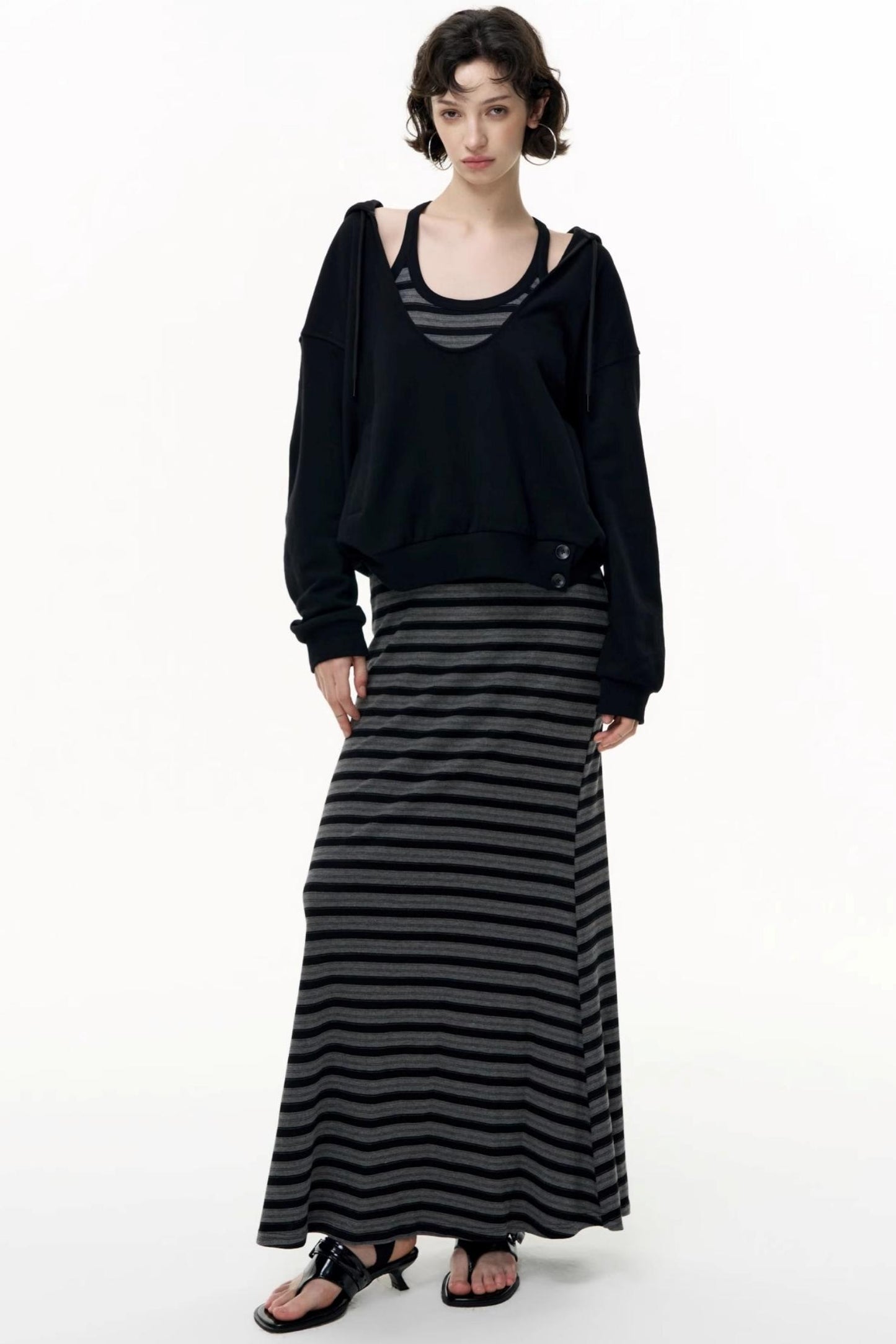 Autumn Striped Camisole Dress