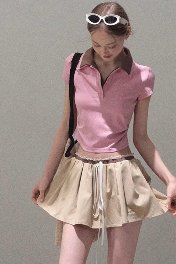 Vintage Lace Poncho Polo Skirt Set-Up