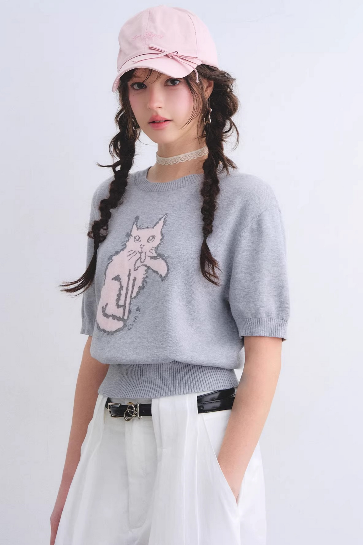 Completo camicia a quadri con orlo grezzo
