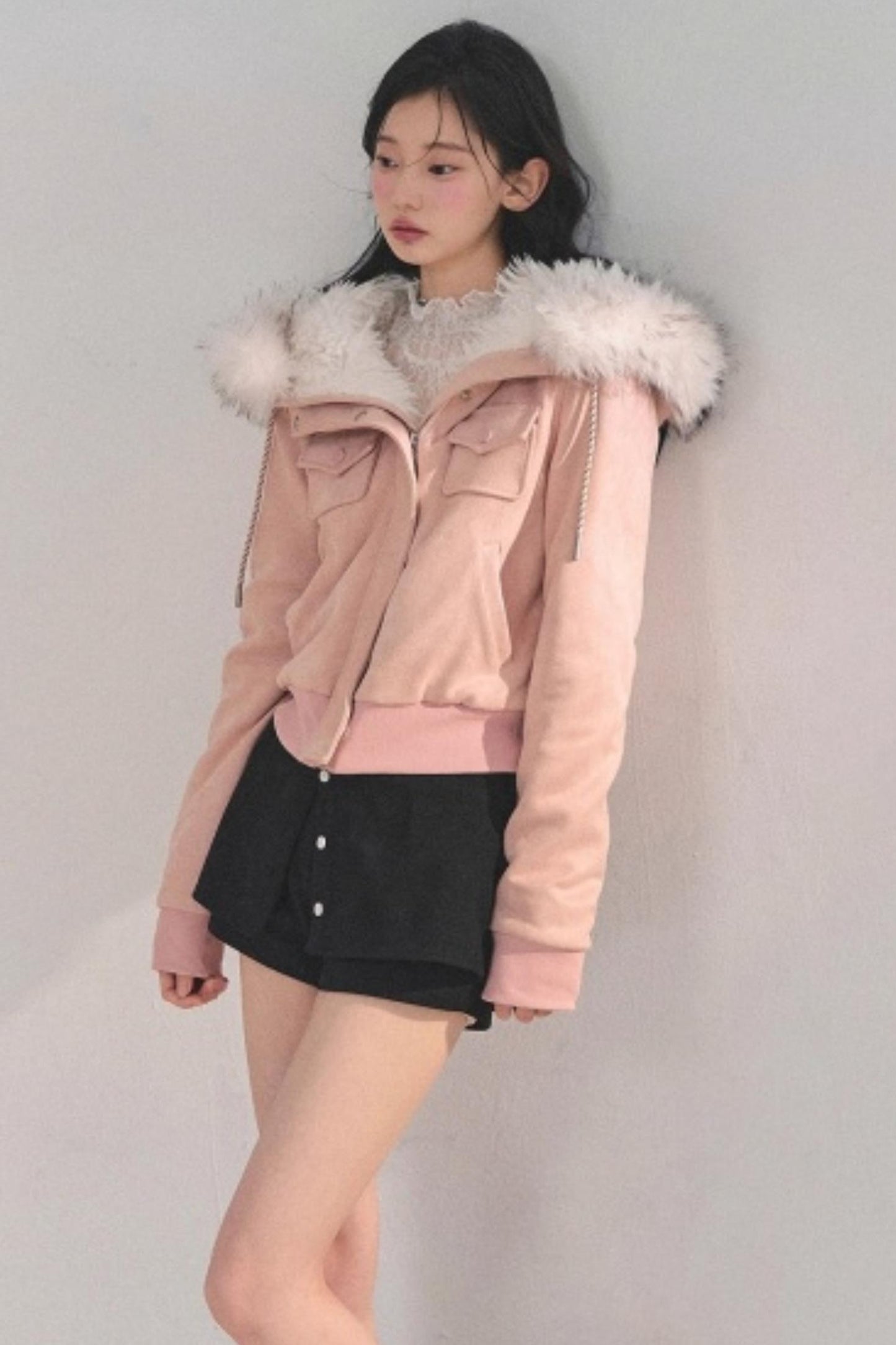 Winter Plush Hooded Coat