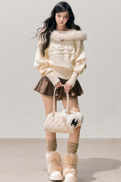 Tea Fragrance Mohair Sweater