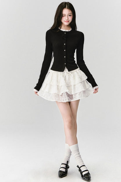 Flower Knit Cardigan