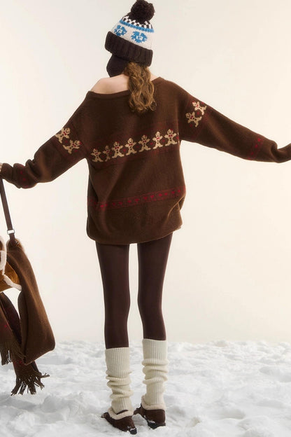 Gingerbread Man Fair Isle Sweater Set