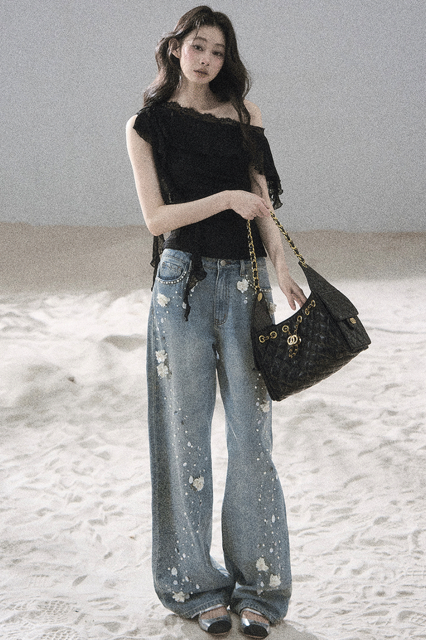 Before the Sunset Lace Off-Shoulder Top