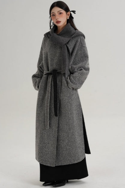 Hooded Double-Sided Wool Coat