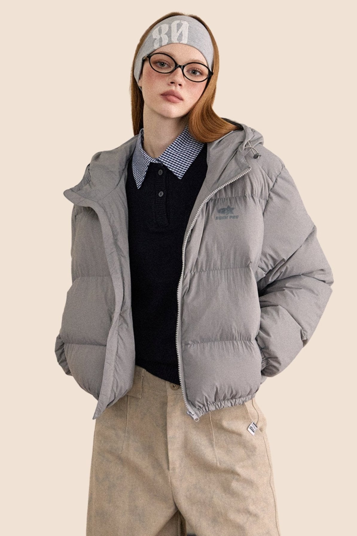 Short Thickened White Duck Down Jacket