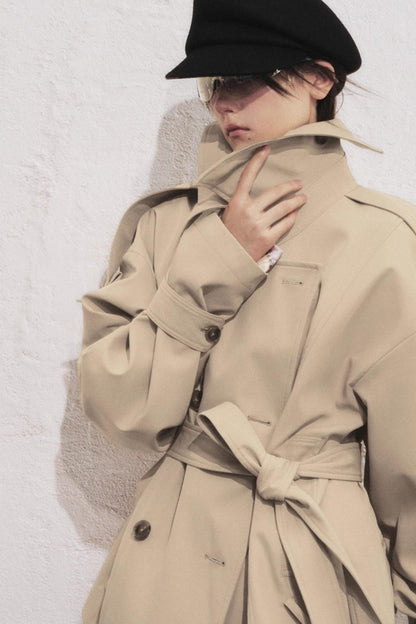 Classic Stand-Up Collar Trench Coat