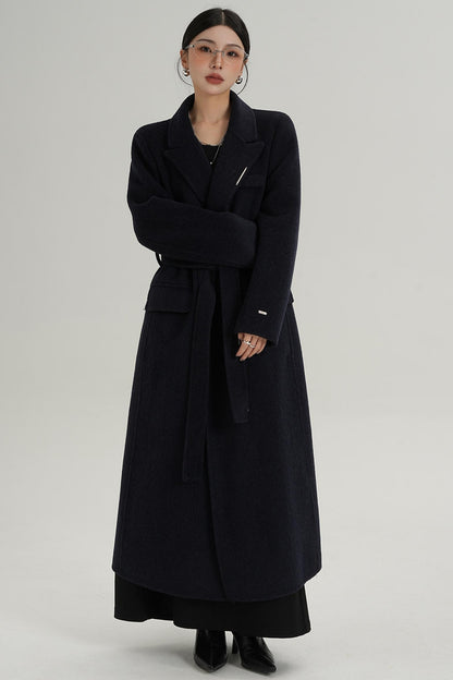 Wool Elegance Long Trench Coat