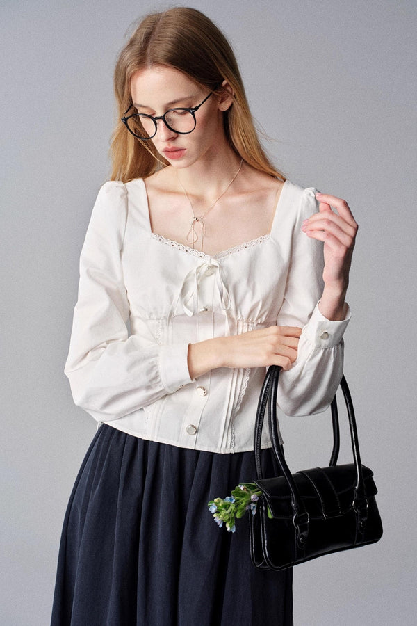 White Tea French Vintage Slimming Top