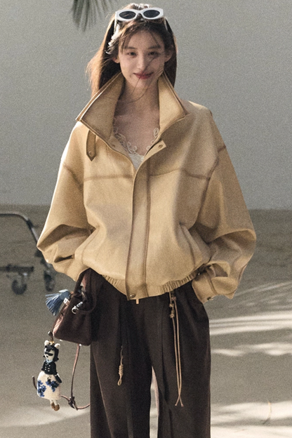 Lange Hose aus plissiertem Mikro-Samt