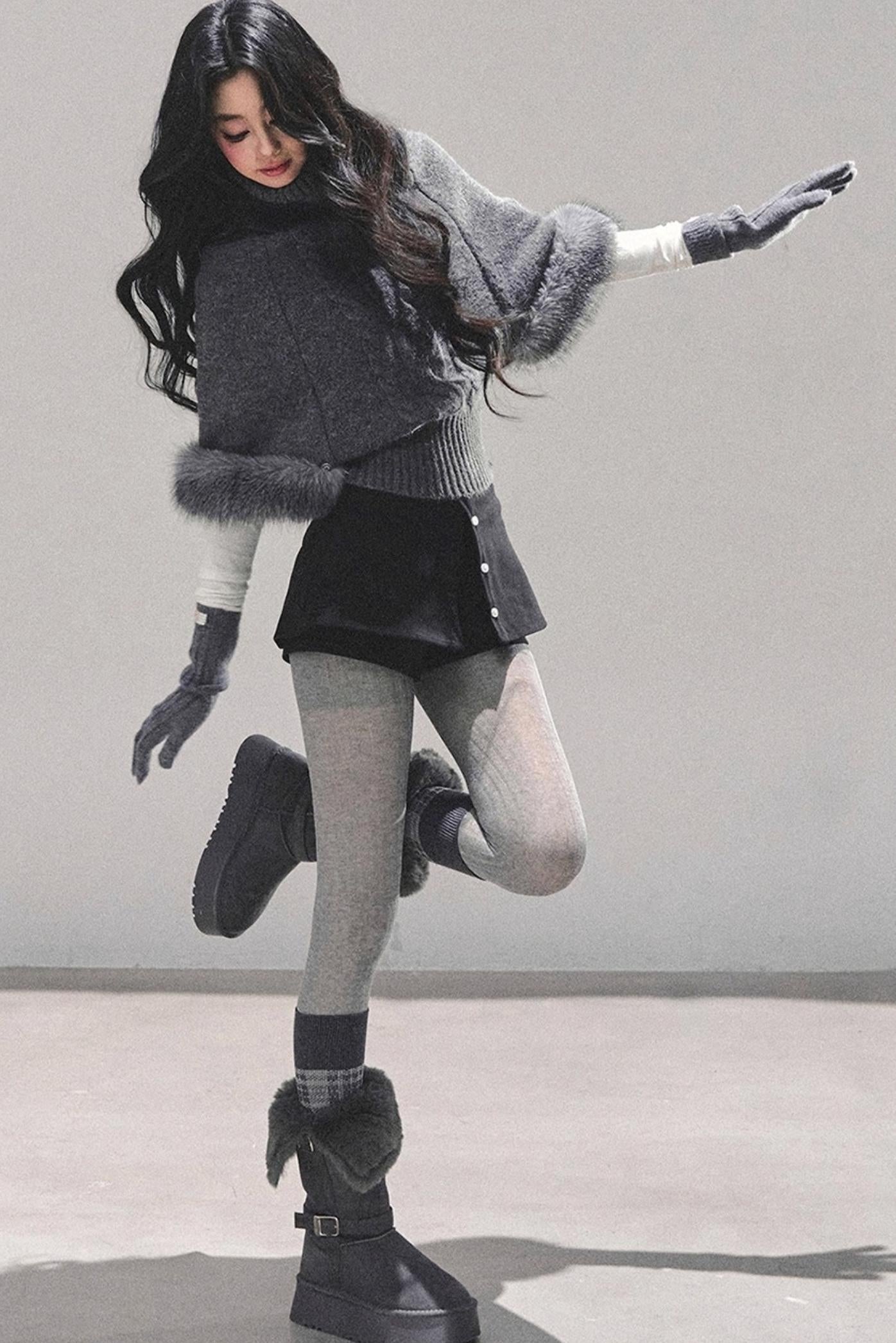 Korean Mohair Turtleneck Sweater