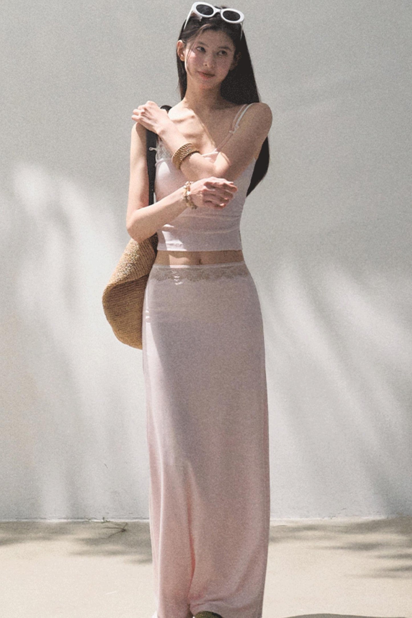 Stretch Chambray Camisole Set