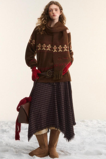 Gingerbread Man Fair Isle Sweater Set