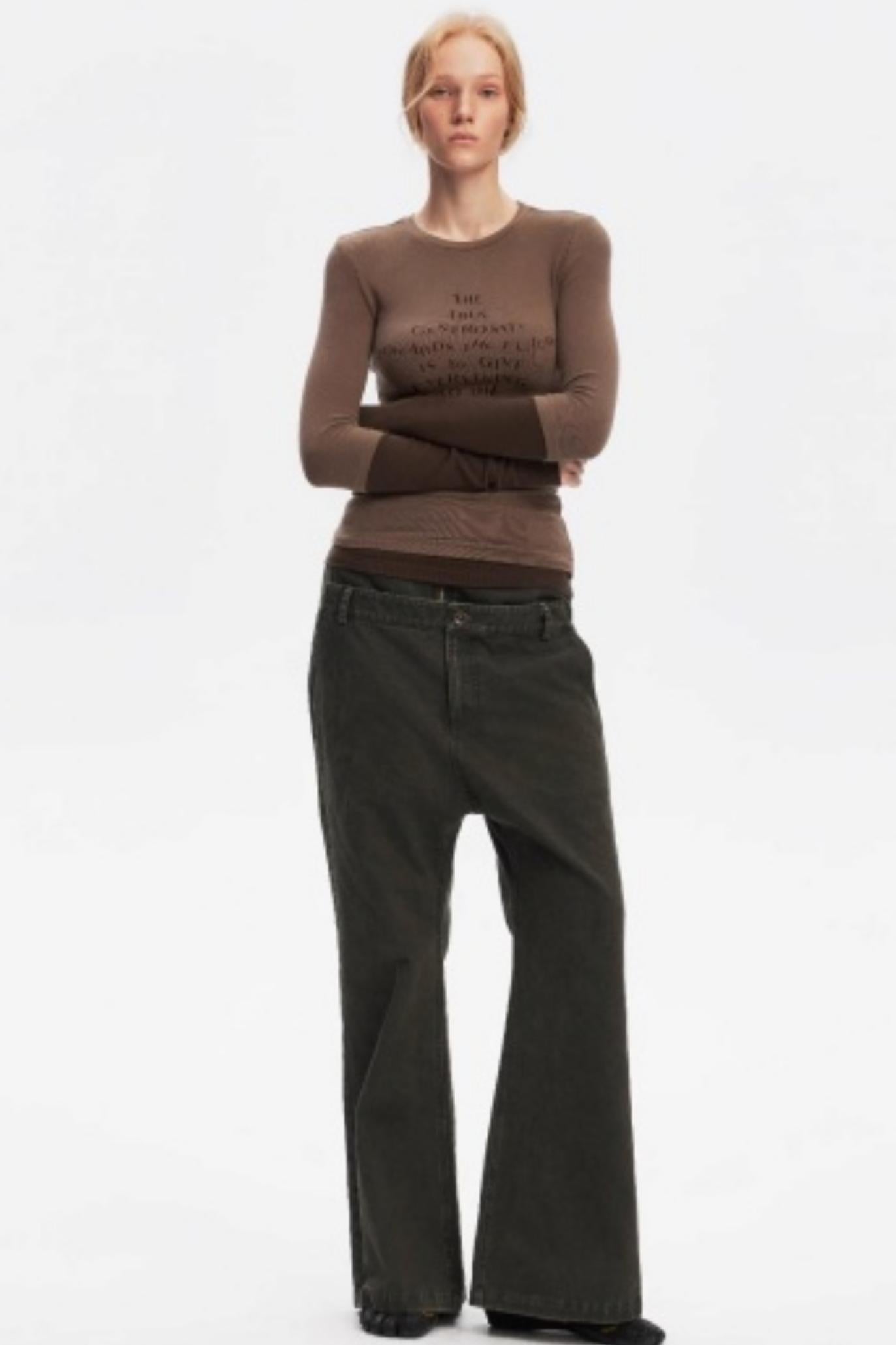 Layered Letter Print Top