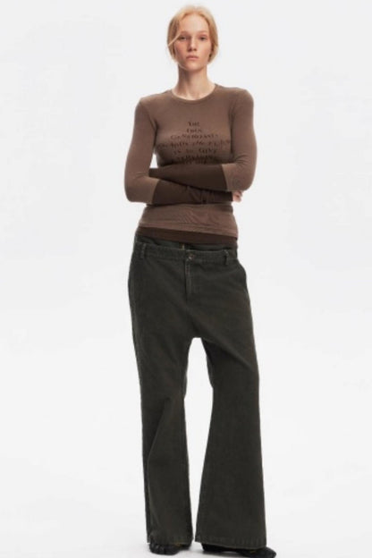 Layered Letter Print Top